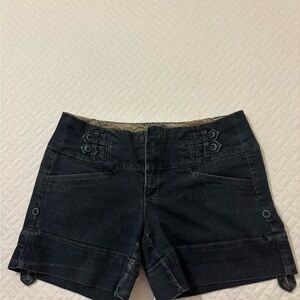 Boom Boom Jeans Black Jean Shorts with Rolled Hems